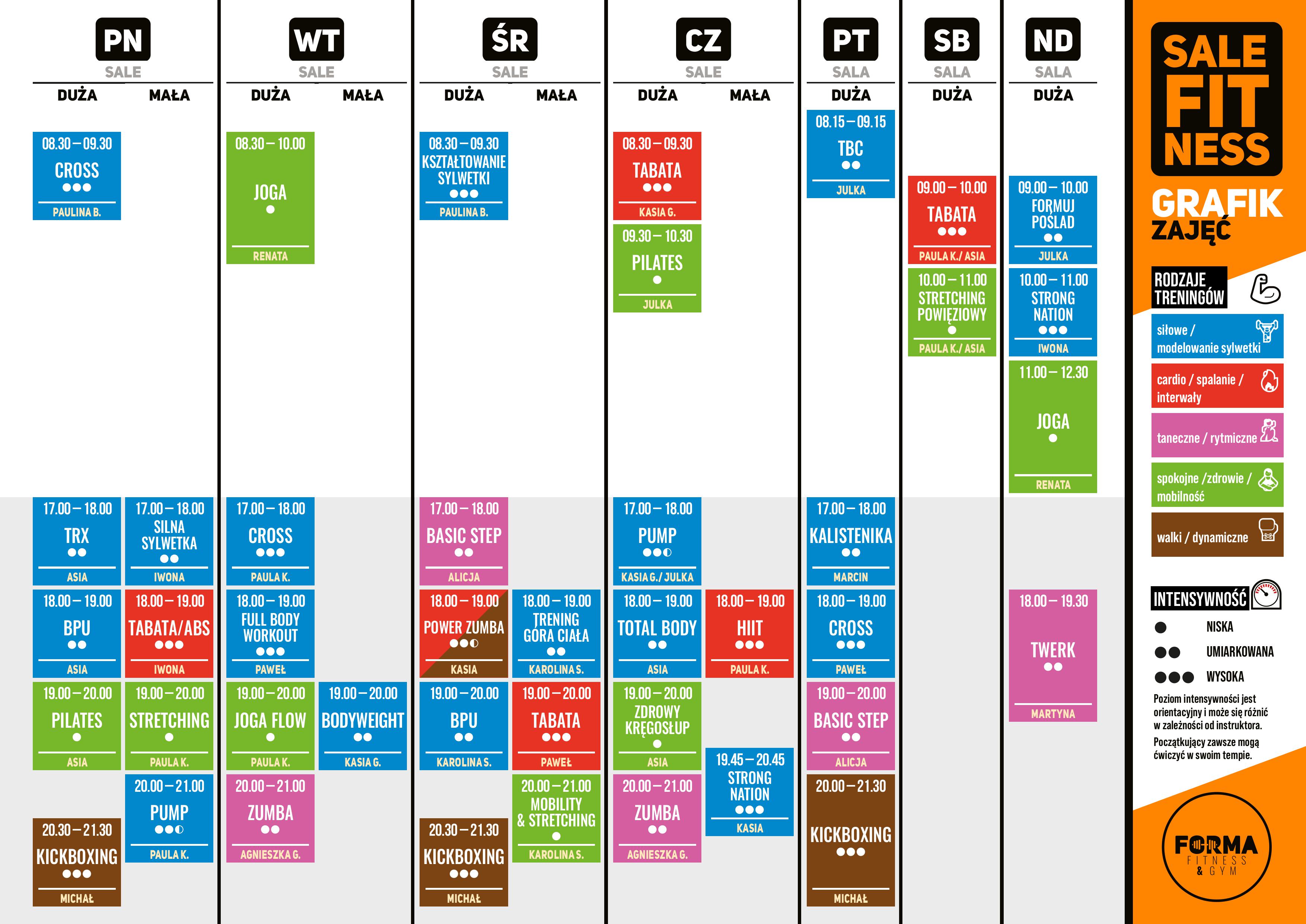grafik siłownia najlepsza mikołów forma fitness