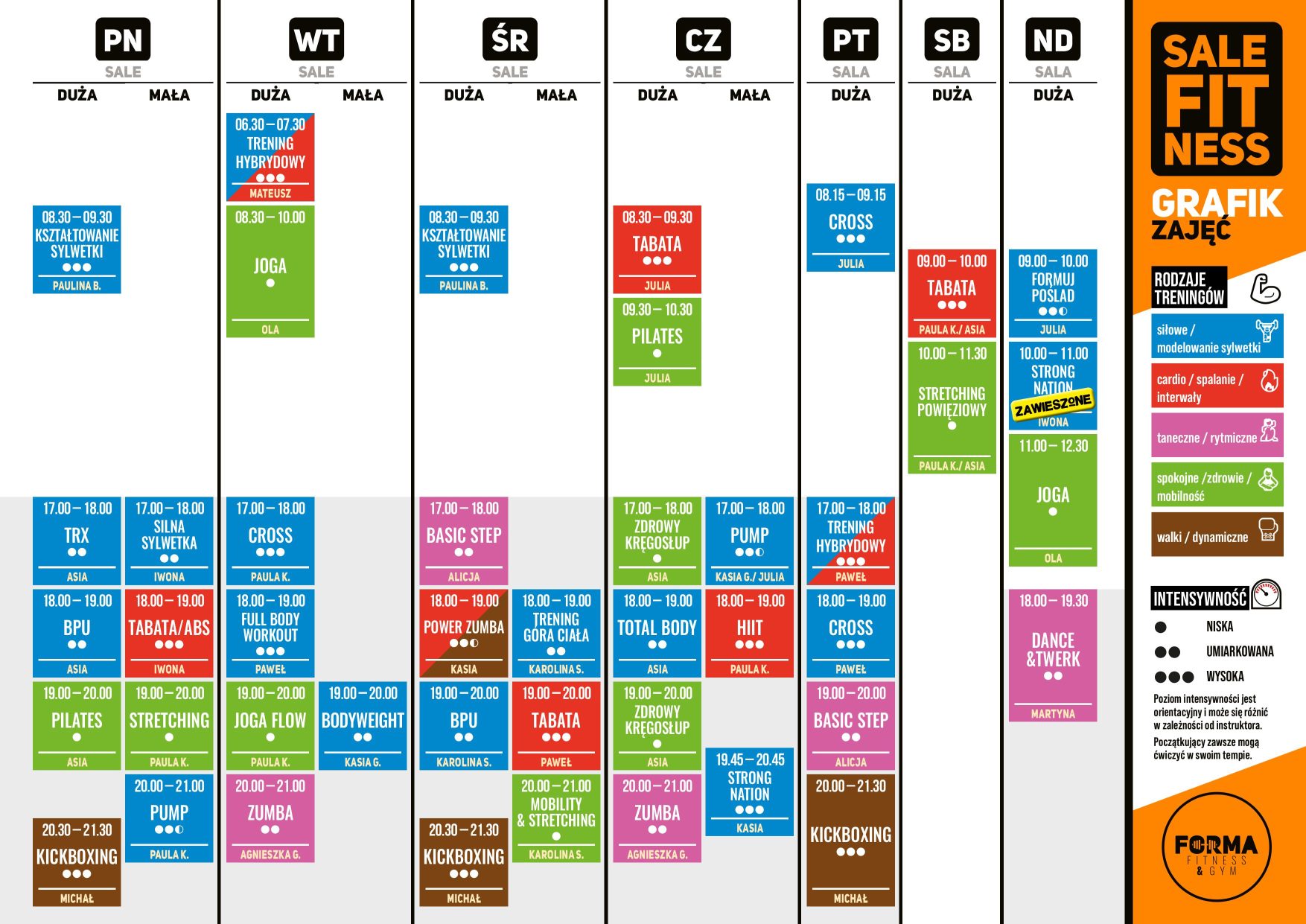 grafik siłownia najlepsza mikołów forma fitness