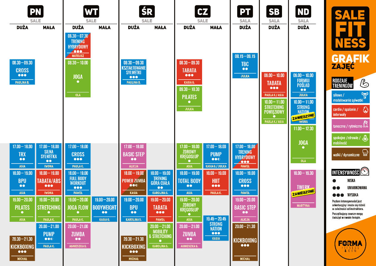 grafik siłownia najlepsza mikołów forma fitness